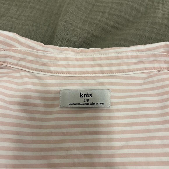 Knix Classic Cotton 2-Piece PJ Set Pink Stripes, Relaxed Fit - Picture 6 of 12